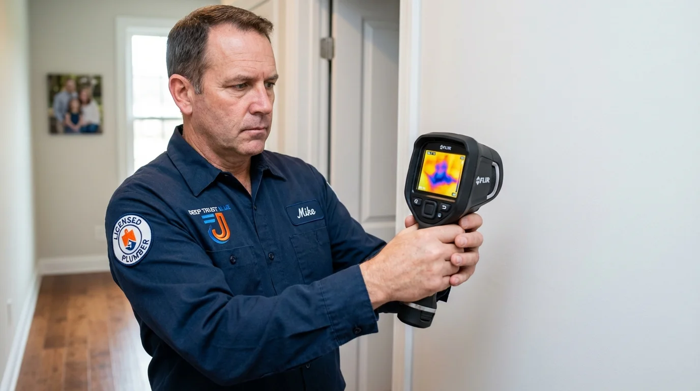 Thermal imaging leak detection by Johns Plumbing LLC in Windsor Heights